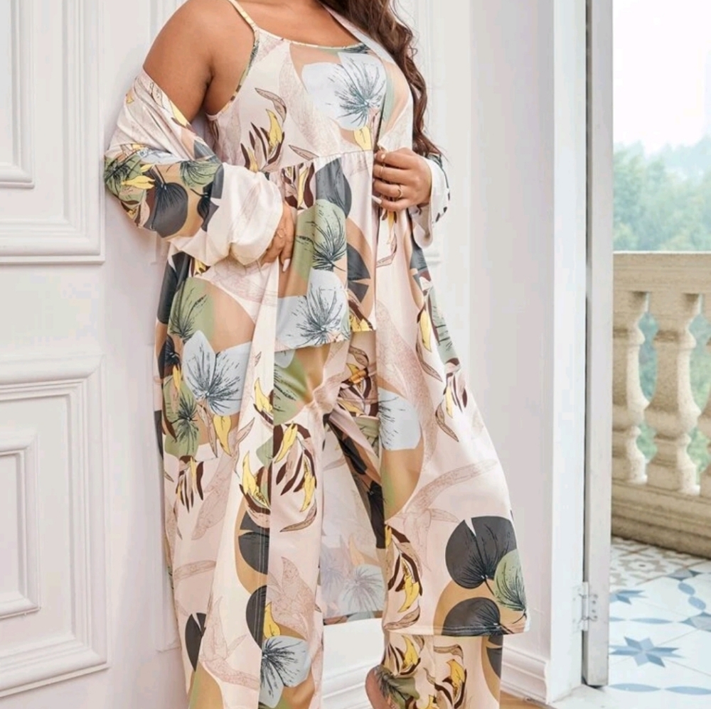 Fancy tropical print pajama set